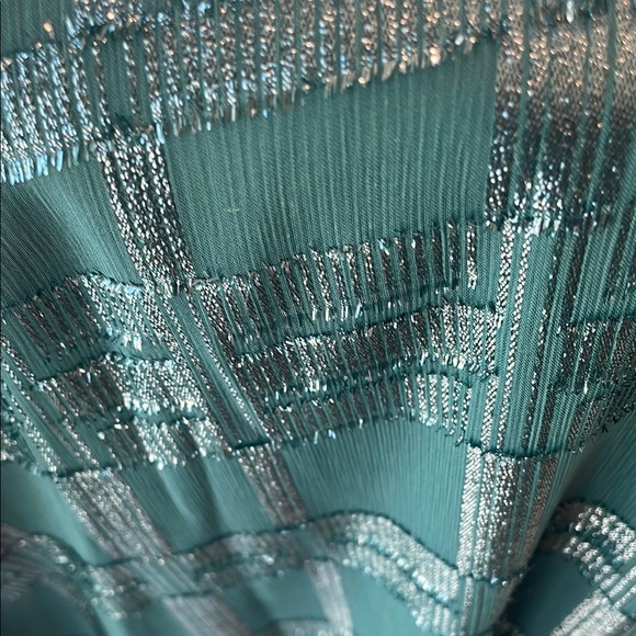 Calvin Klein Green Plaid Dress 3/4 sleeve jewel neck - Picture 2 of 7